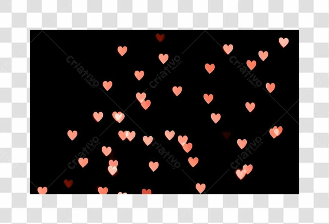 Fundo PNG com corações para Dia dos Namorados com fundo transparente
