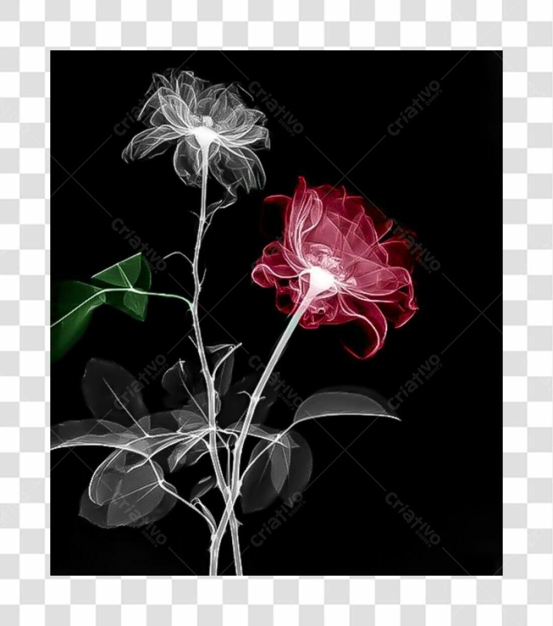 Imagem PNG com fundo transparente Rosas Brancas e Vermelhas