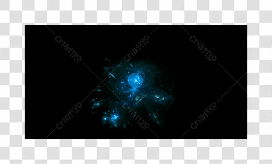 Banner abstrato azul PNG com fundo transparente