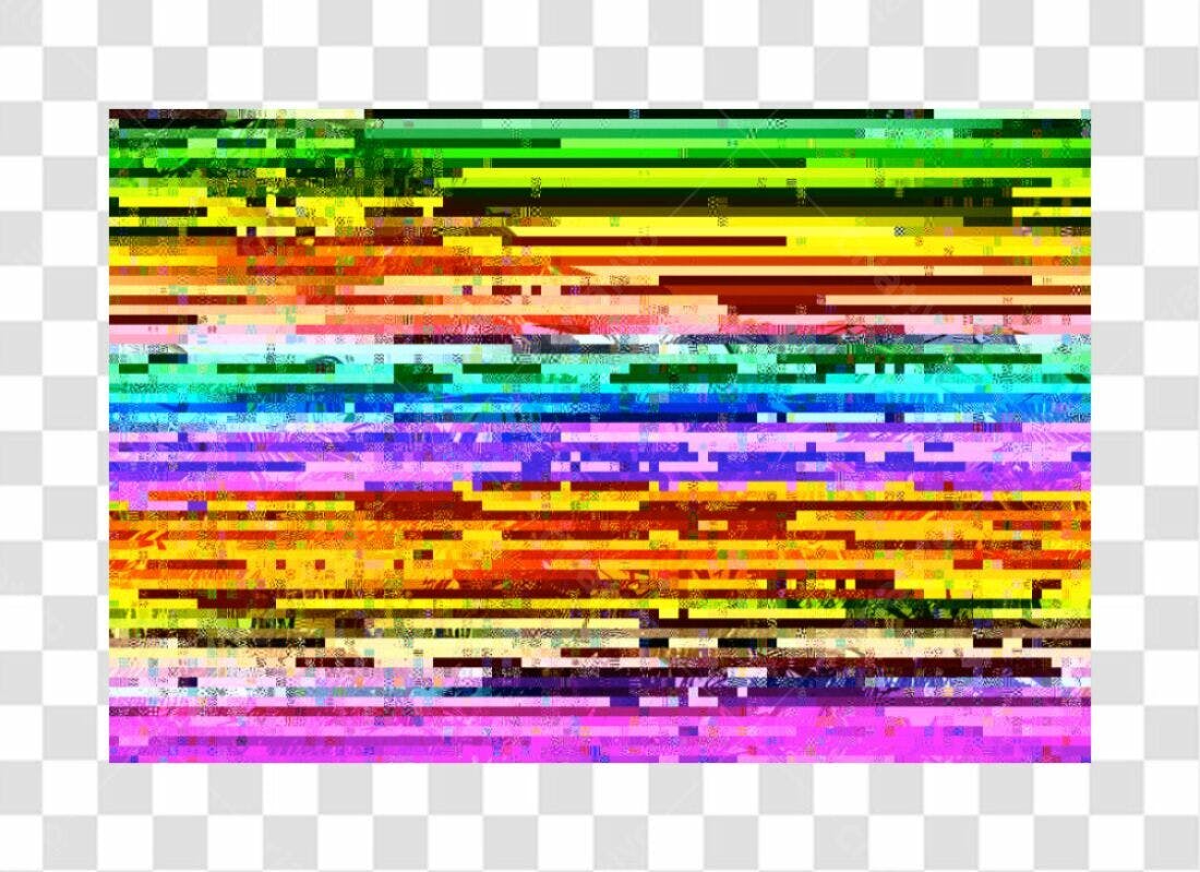 Banner Abstrato com Faixas Coloridas PNG com fundo transparente