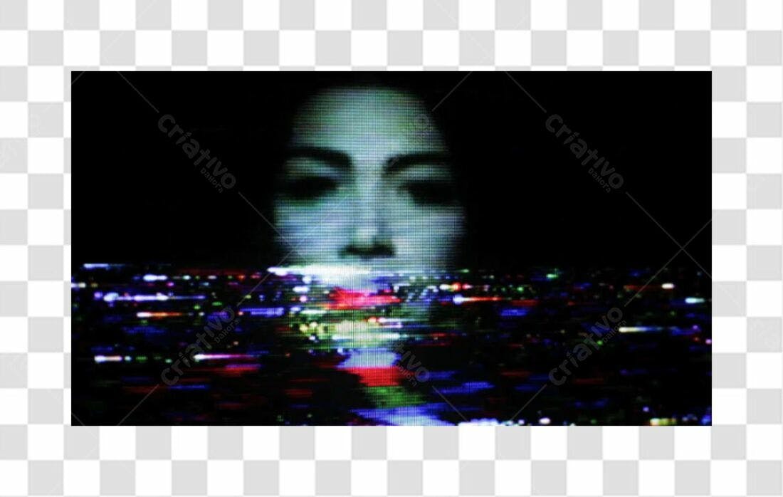 Imagem PNG com fundo transparente Glitch Arte Digital Mulher