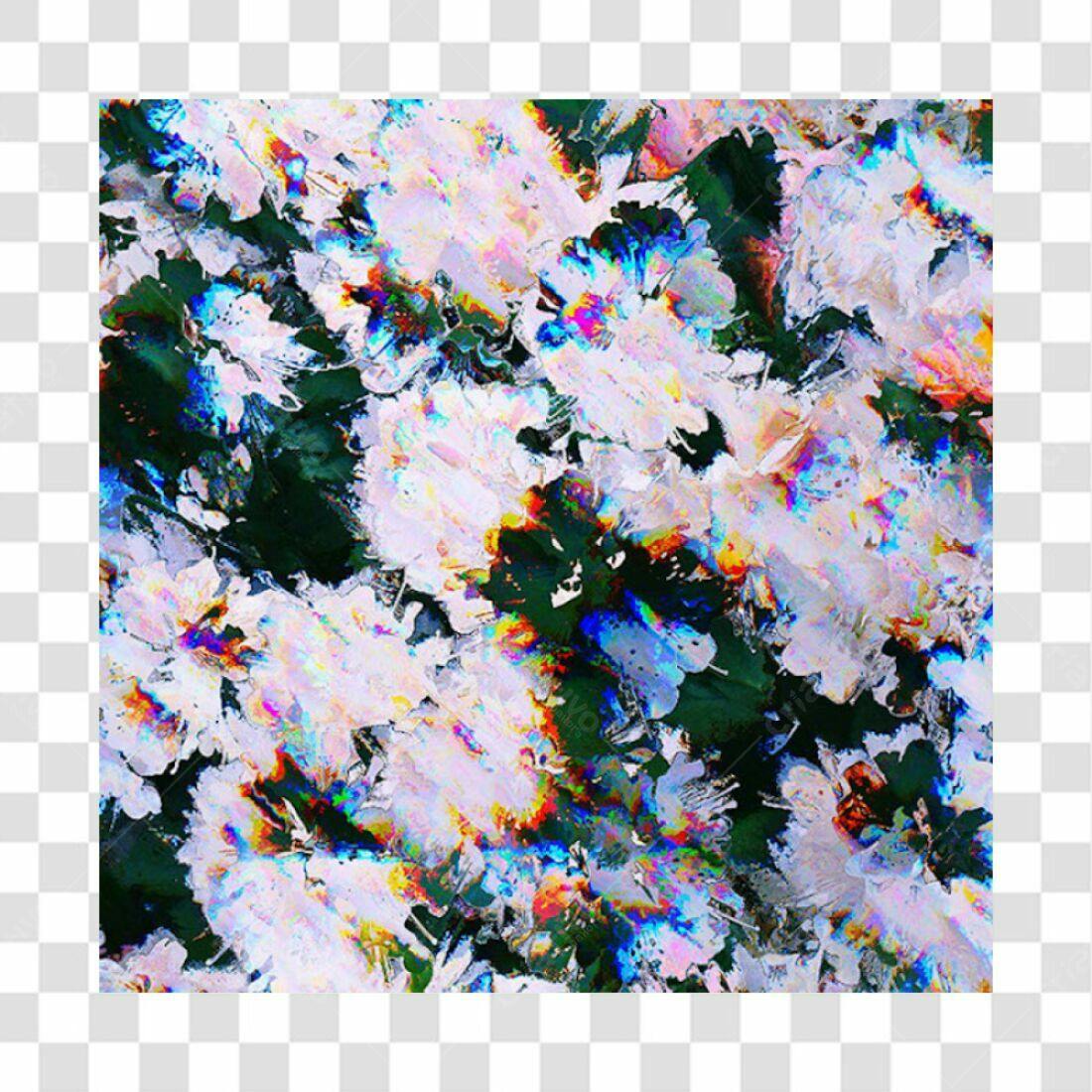 Textura Abstrata Flores PNG com fundo transparente