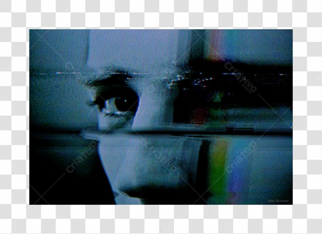 Icone Glitch Arte Digital PNG com fundo transparente