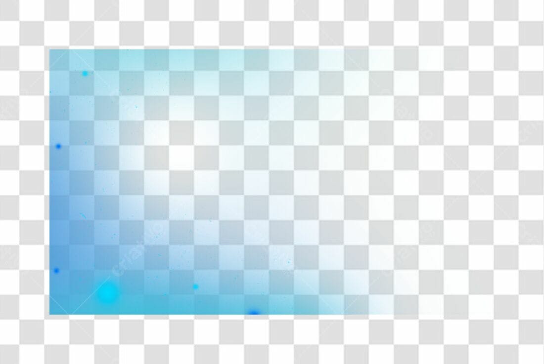 Banner PNG com fundo transparente tons azuis