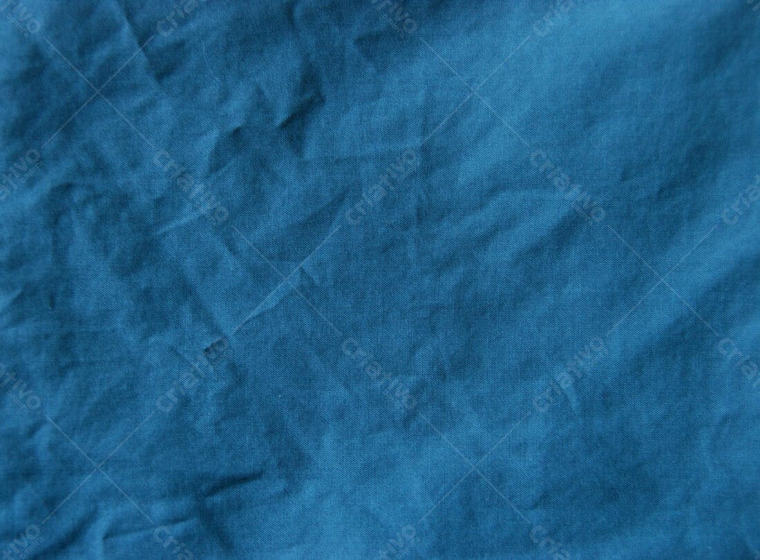 Tecido azul texturado enrugado