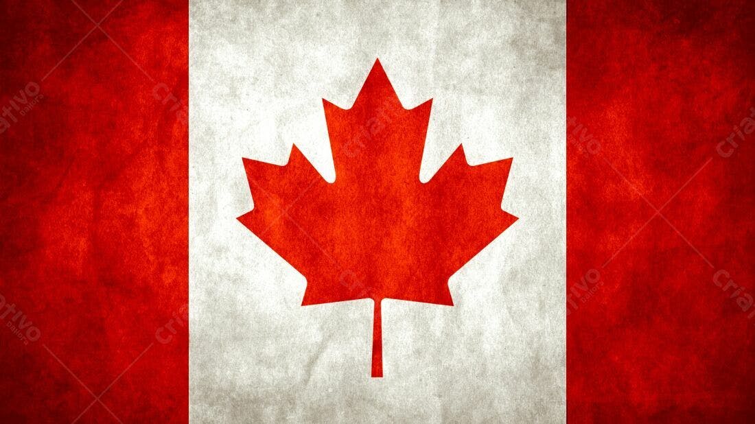 Bandeira do Canadá estilo vintage