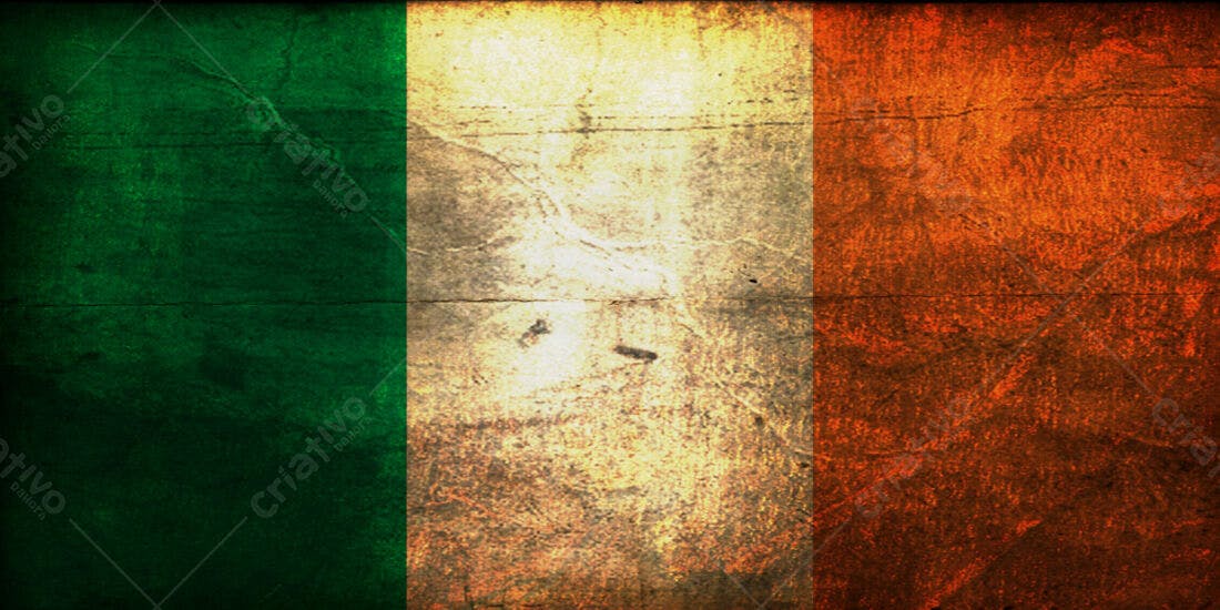 Bandeira Irlandesa Estilo Vintage