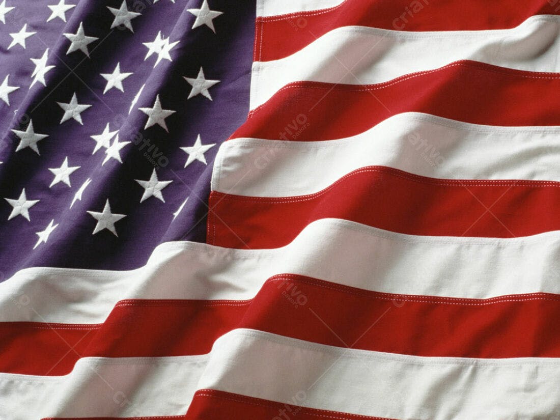 Bandeira Americana detalhes em tecido