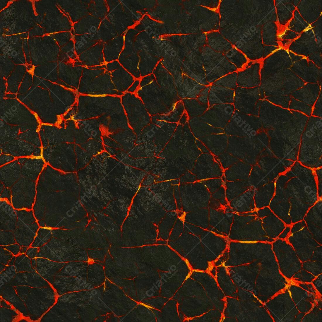 Textura de Rocha Vulcânica com Lava
