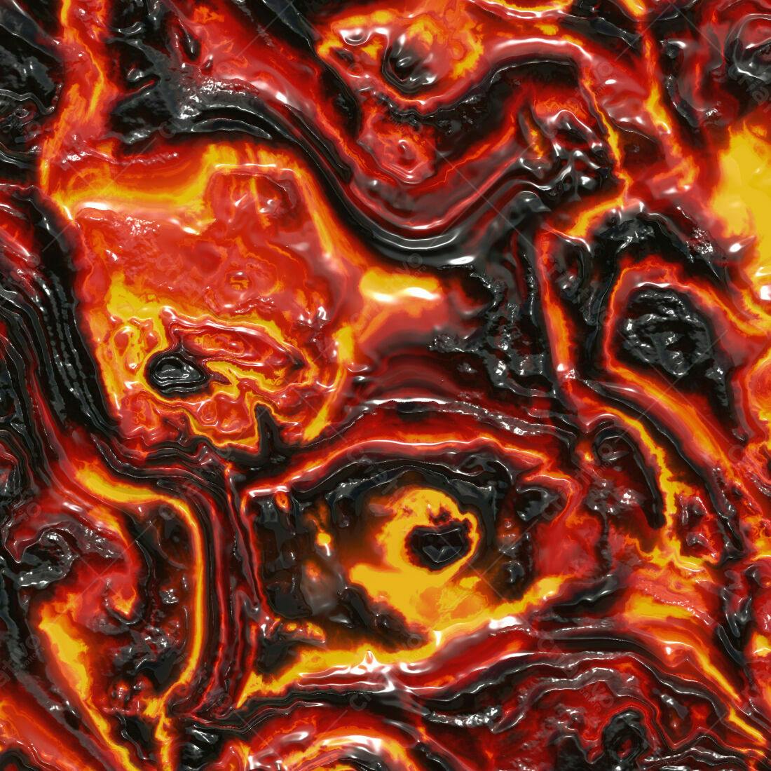 Textura de Lava Vermelha e Negra