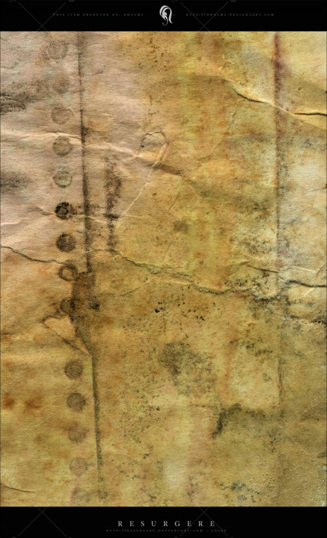 Textura de Papel Antigo Desbotado Marcas de Água