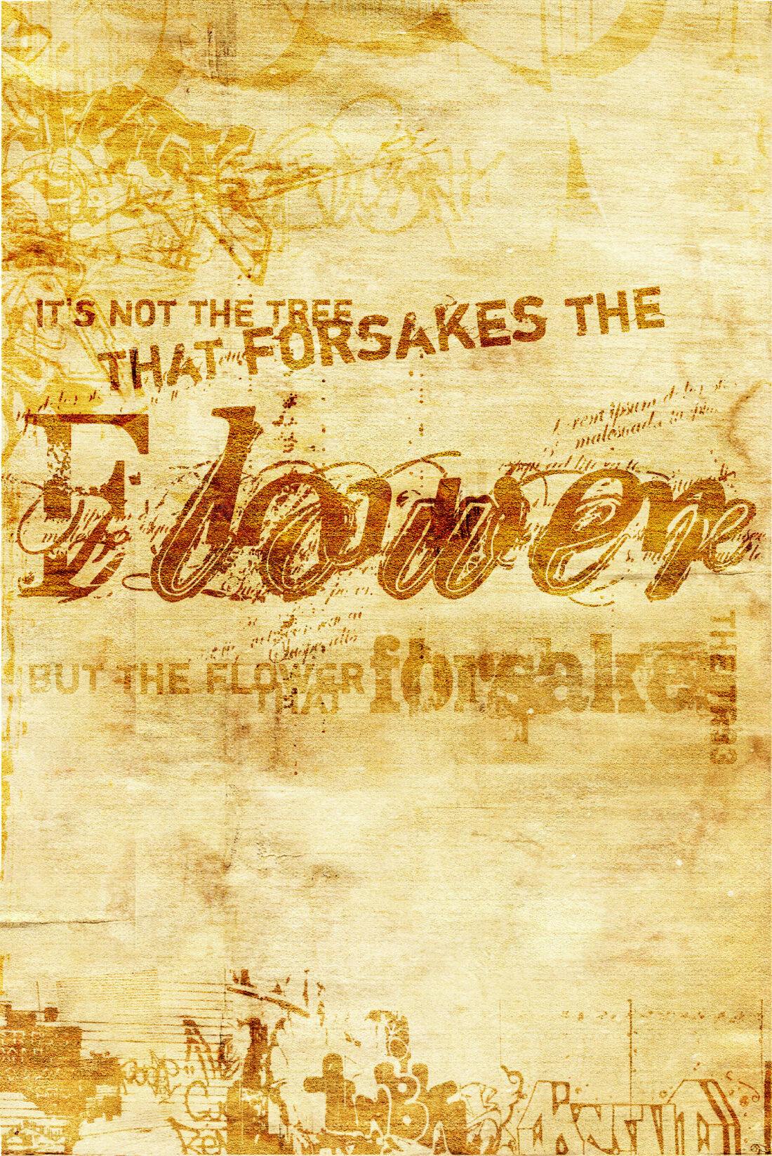 Arte Abstrata com Citações sobre Flores