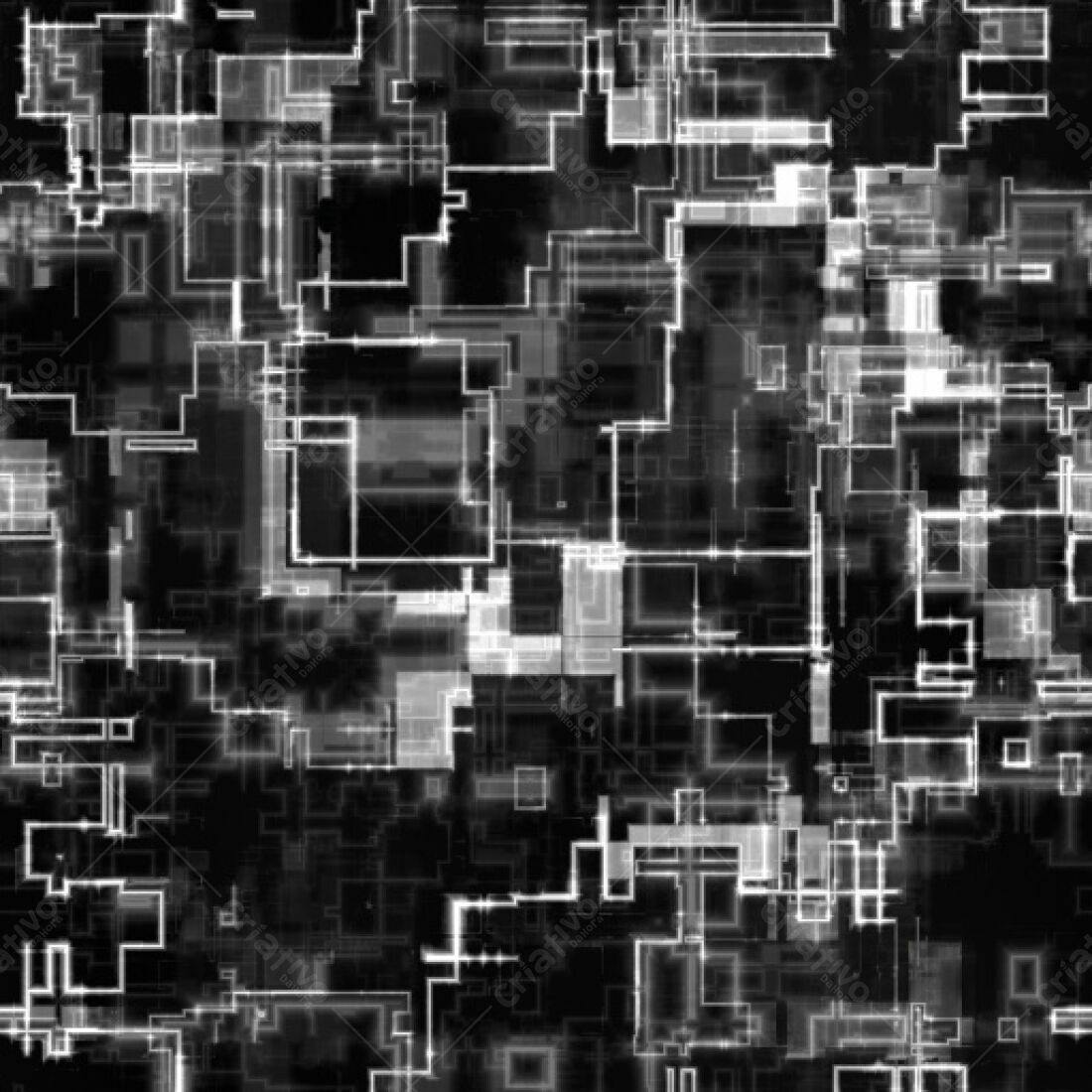 Padrão Abstrato Preto e Branco Geométrico