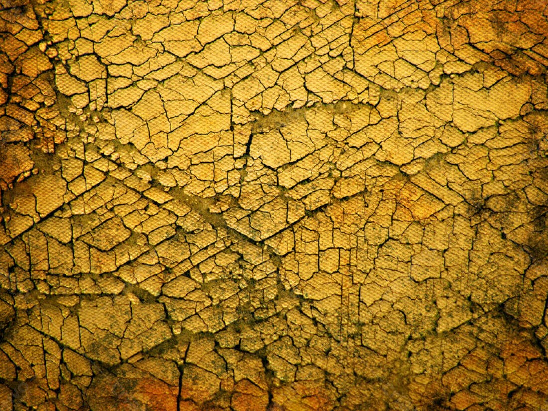 Textura de Madeira Craquelada Dourada