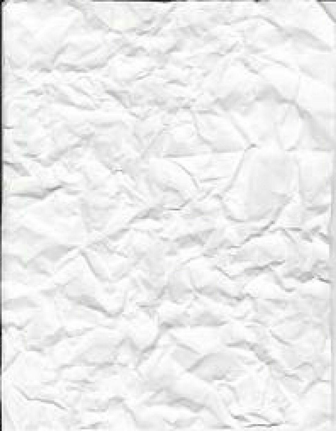 Papel amassado textura branco