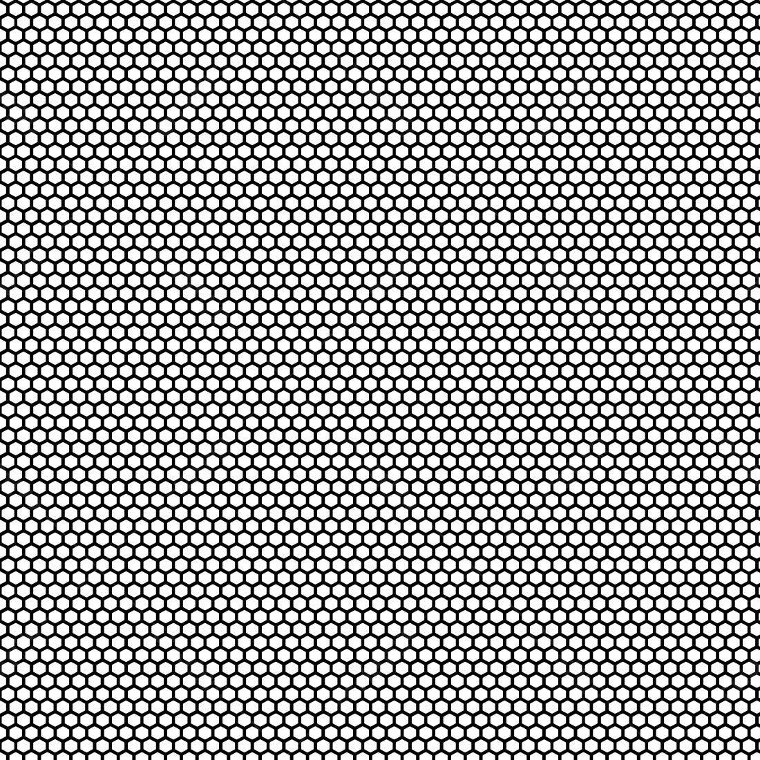 Padrão hexagonal preto e branco