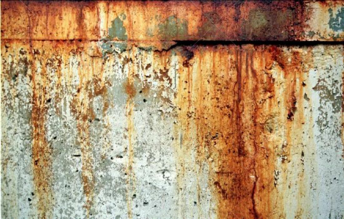 Parede de concreto enferrujada textura grunge