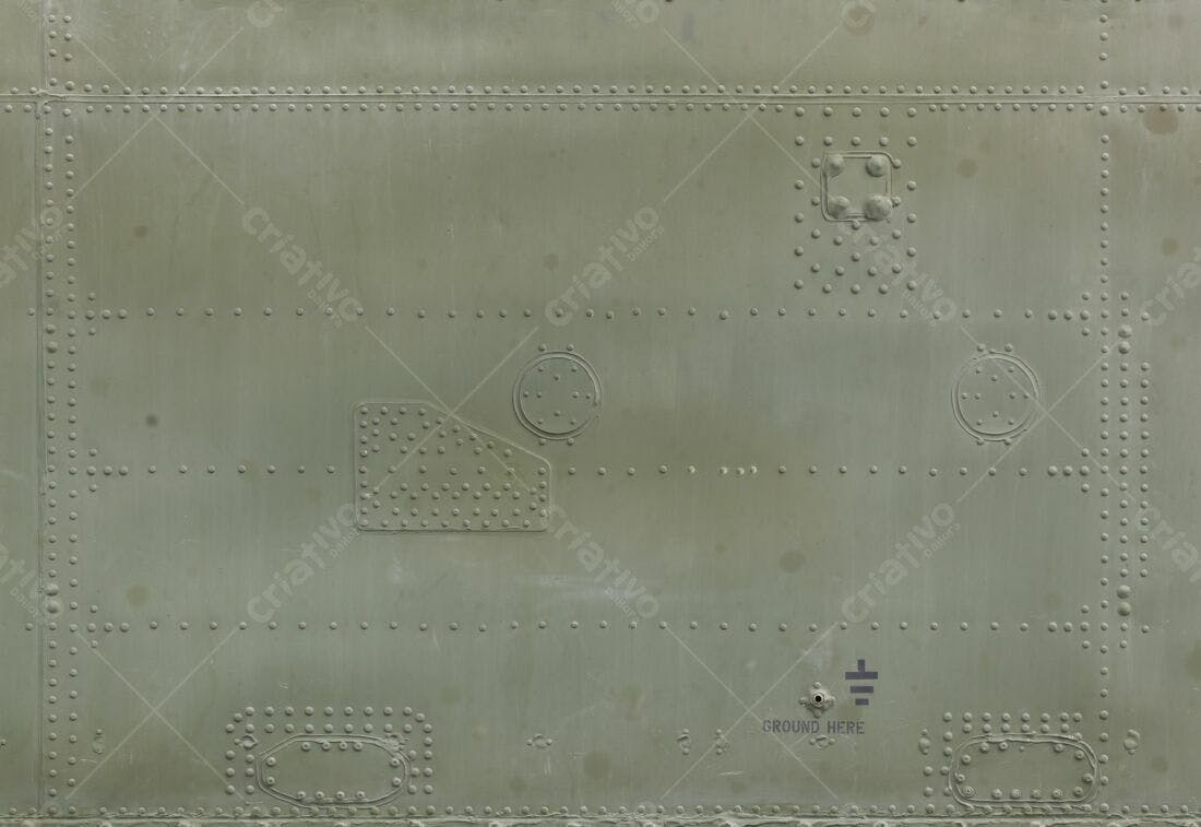 Textura metálica verde militar com rebites
