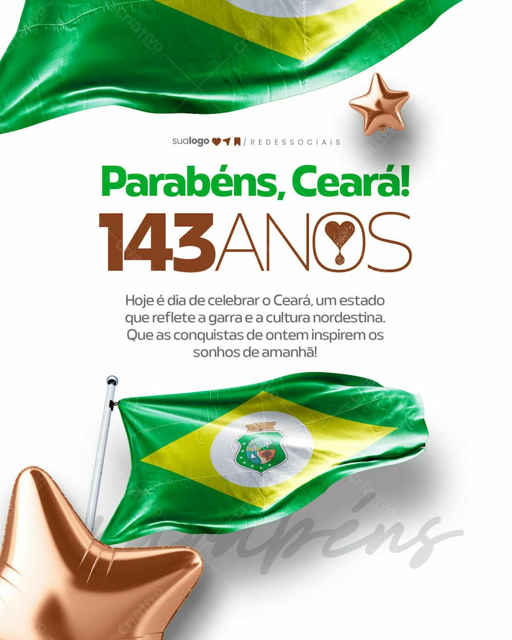 Social Media Parabéns Estado Brasileiro
