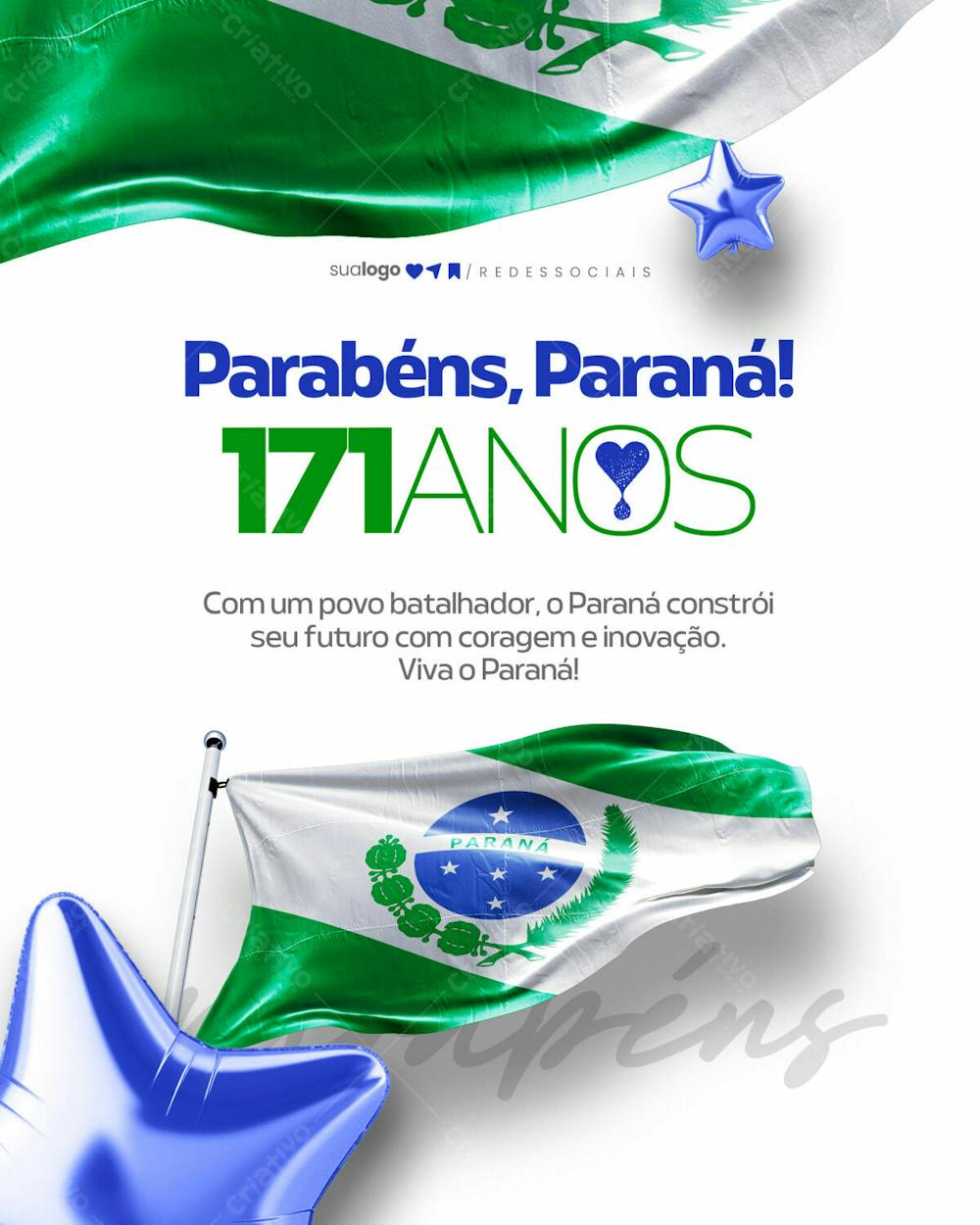 Social Media Parabéns Estado Brasileiro