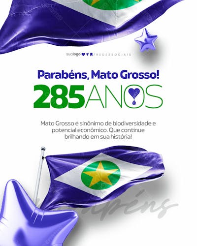 Social Media Parabéns Estado Brasileiro