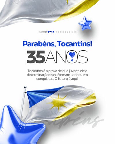 Social Media Parabéns Estado Brasileiro