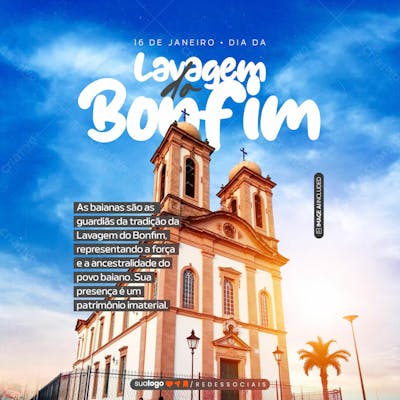 Social Media Dia Da Lavagem Do Bonfim