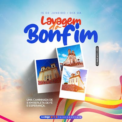 Social Media Dia Da Lavagem Do Bonfim