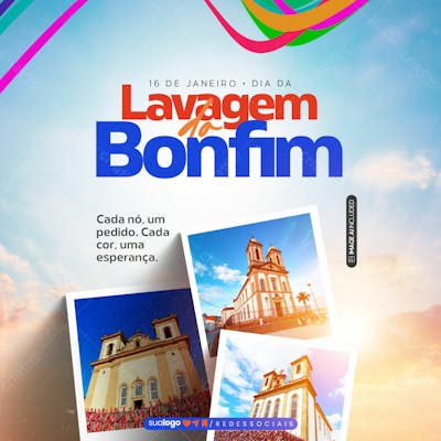 Social Media Dia Da Lavagem Do Bonfim