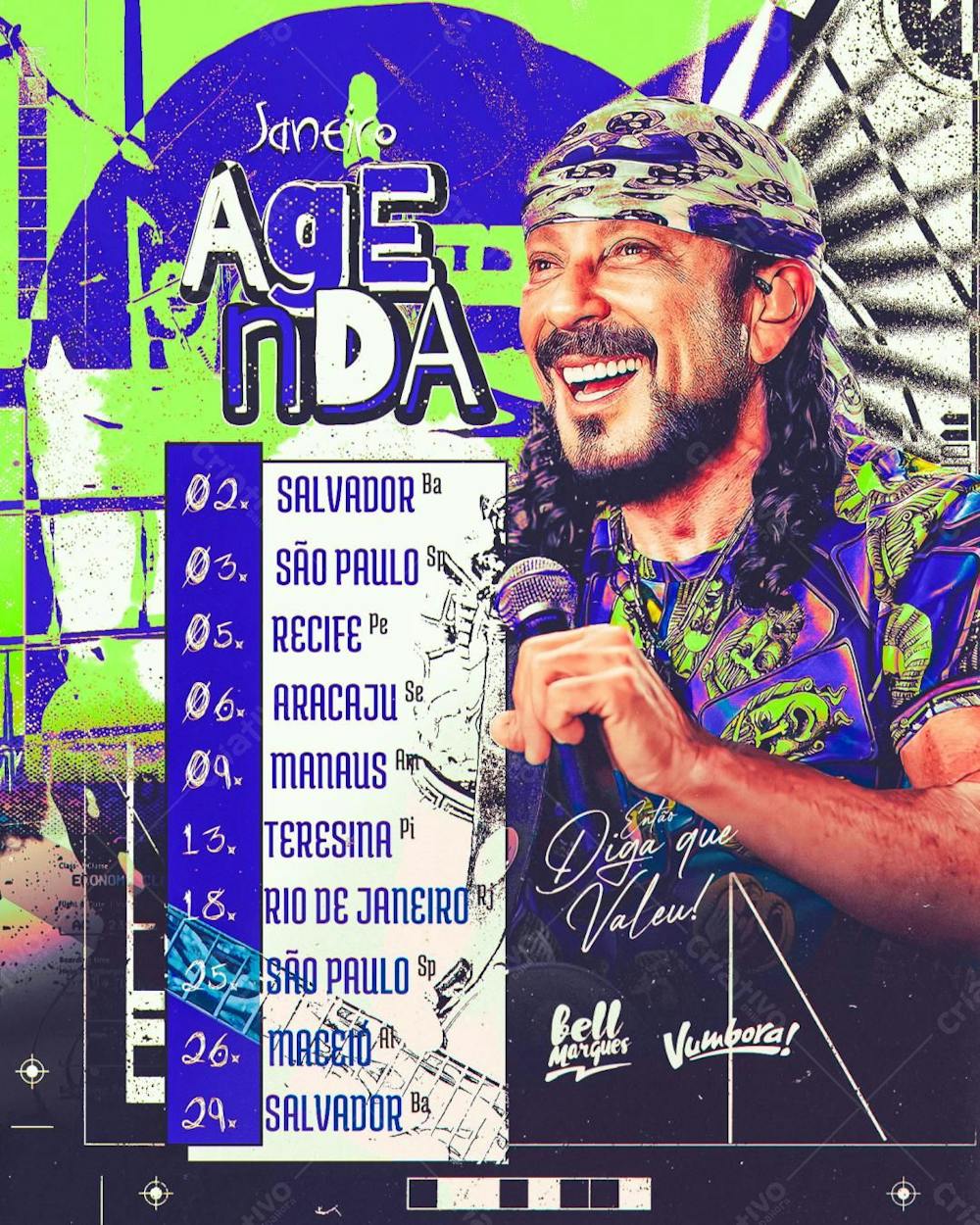 Flyer Feed Agenda  Janeiro Bell Marques