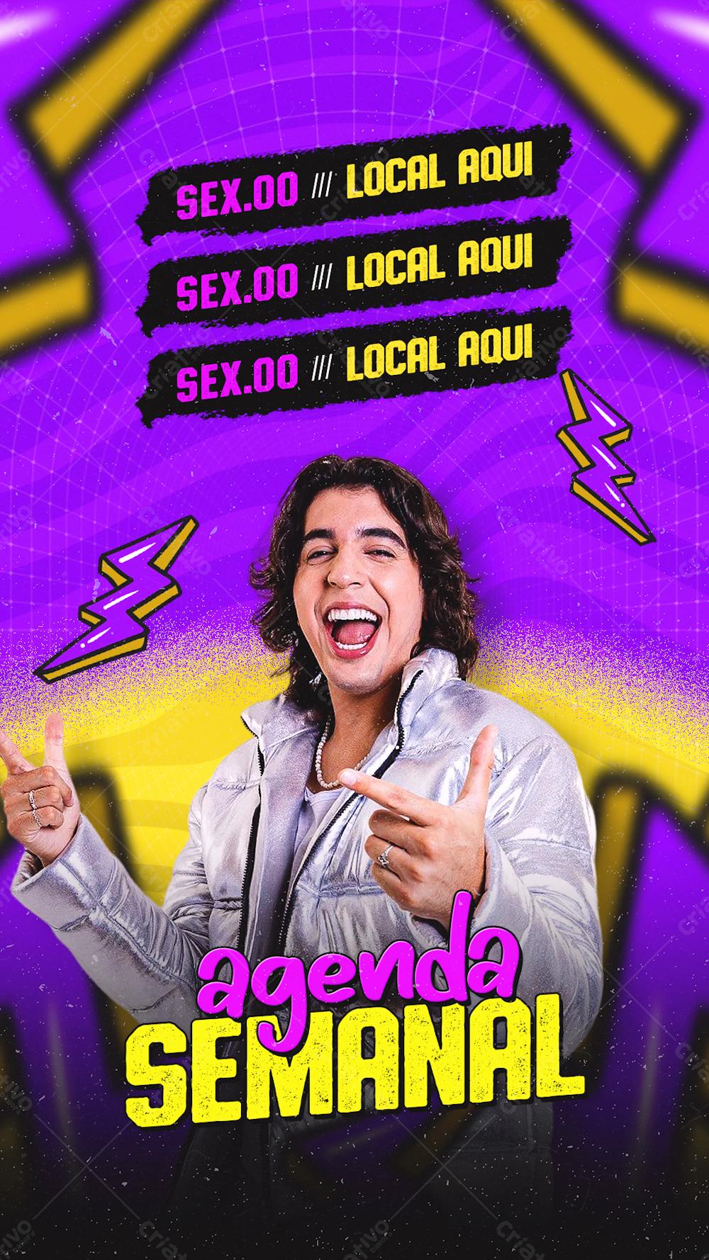 Agenda Semanal Nattan Stories Editável