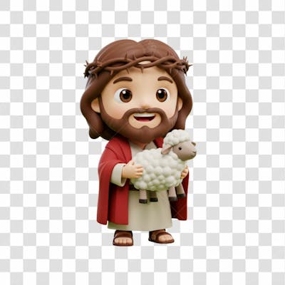 Mascote 3D Jesus Png Transparente 1