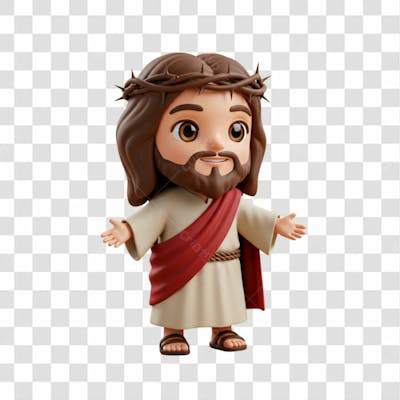 Mascote 3D Jesus Png Transparente 2