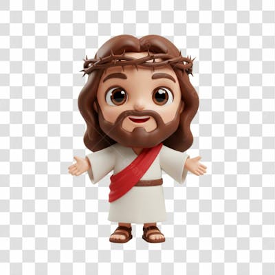 Mascote 3D Jesus Png Transparente 3