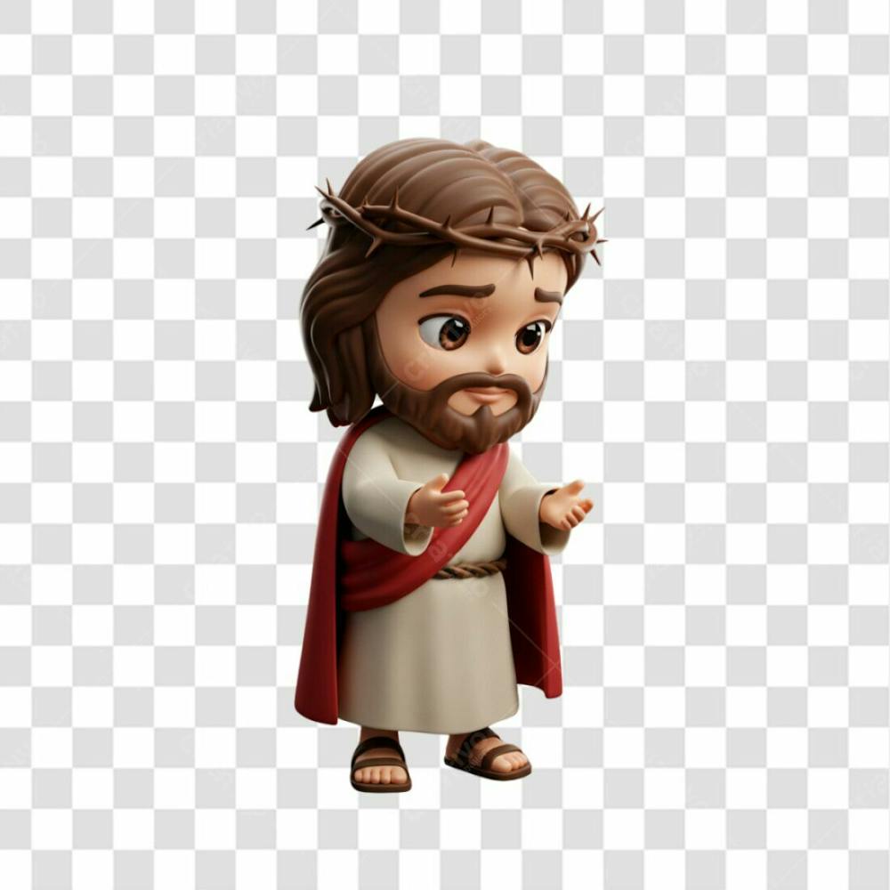 Mascote 3D Jesus Png Transparente 4
