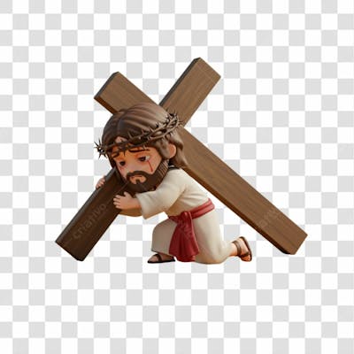 Mascote 3D Jesus Png Transparente 6