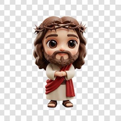 Mascote 3D Jesus Png Transparente 7