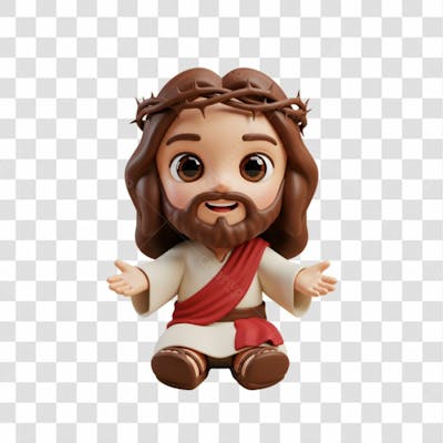 Mascote 3D Jesus Png Transparente 8