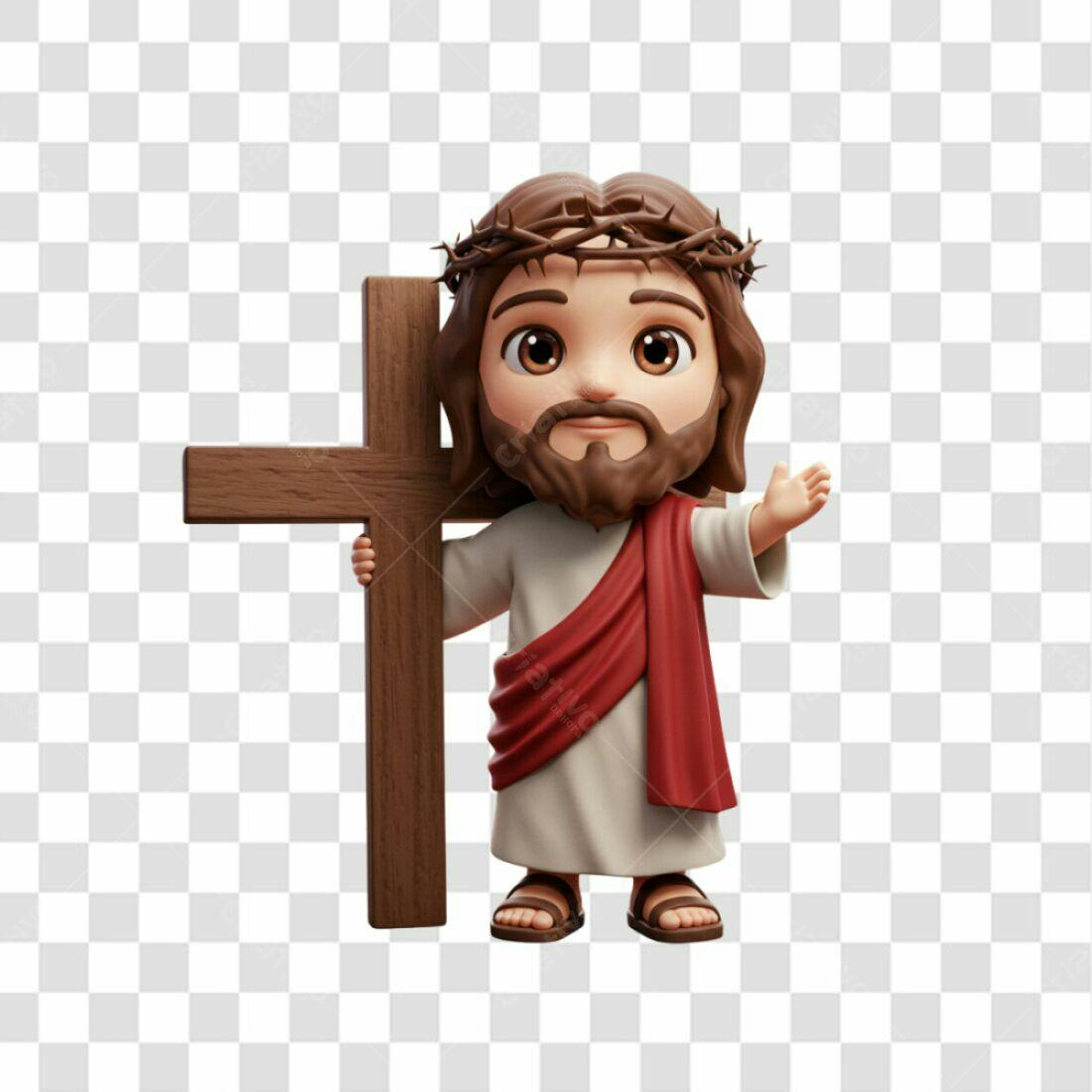 Icone Jesus Cristo Páscoa PNG com fundo transparente