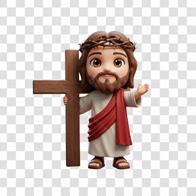 Mascote 3D Jesus Png Transparente 9