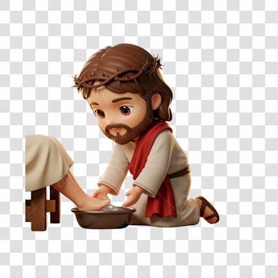 Mascote 3D Jesus Png Transparente 10
