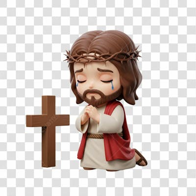 Mascote 3D Jesus Png Transparente 11