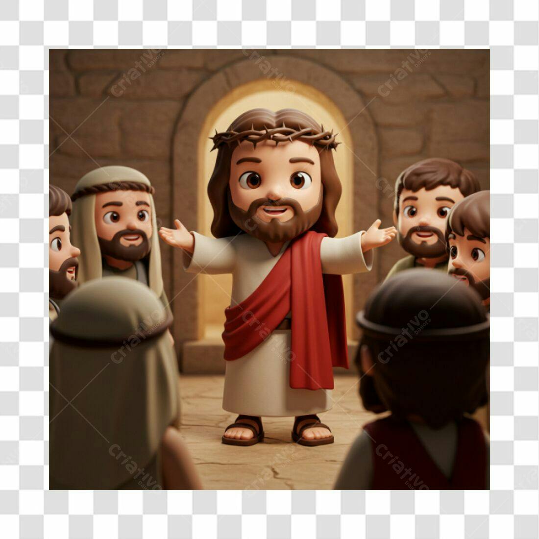 Icone Jesus ensinando PNG com fundo transparente