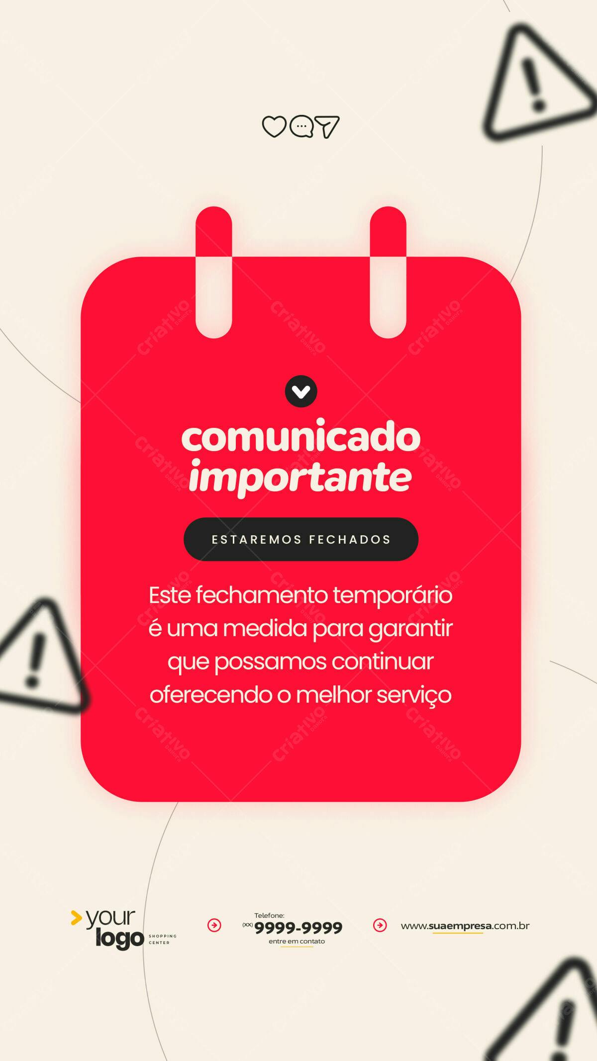 Comunicado Importante PSD Editável