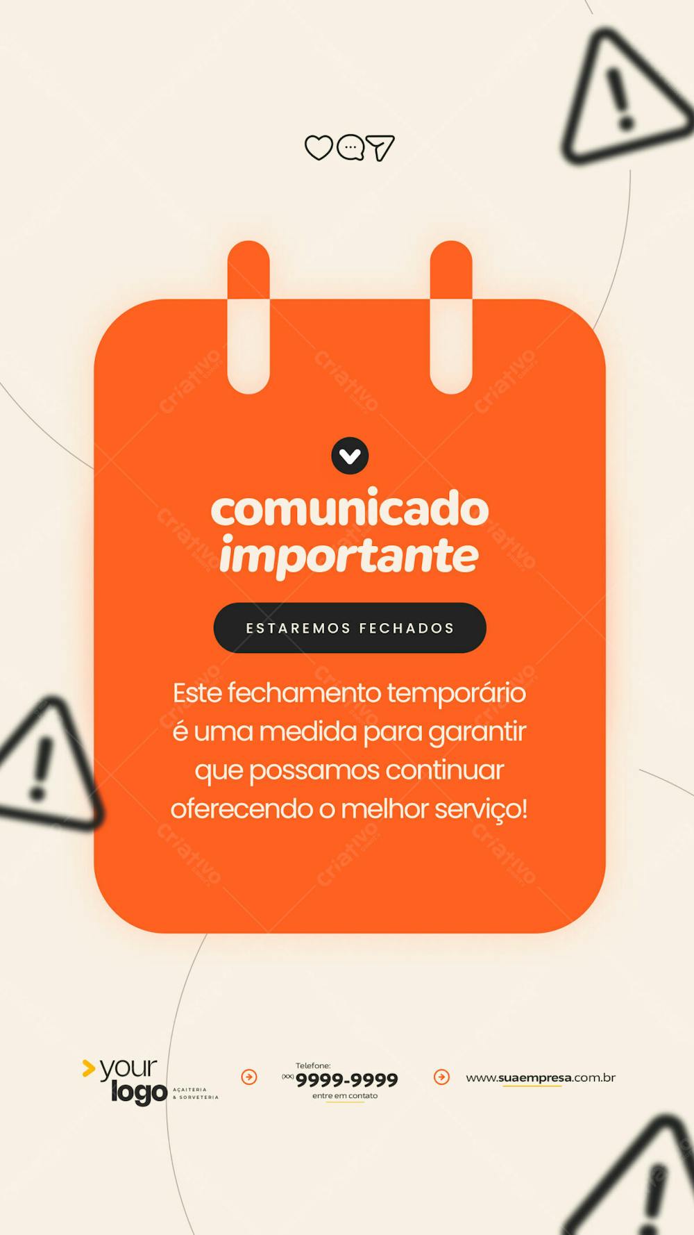 Desejamos Comunicar Que Nossa Empresa Estará Fechada No Dia