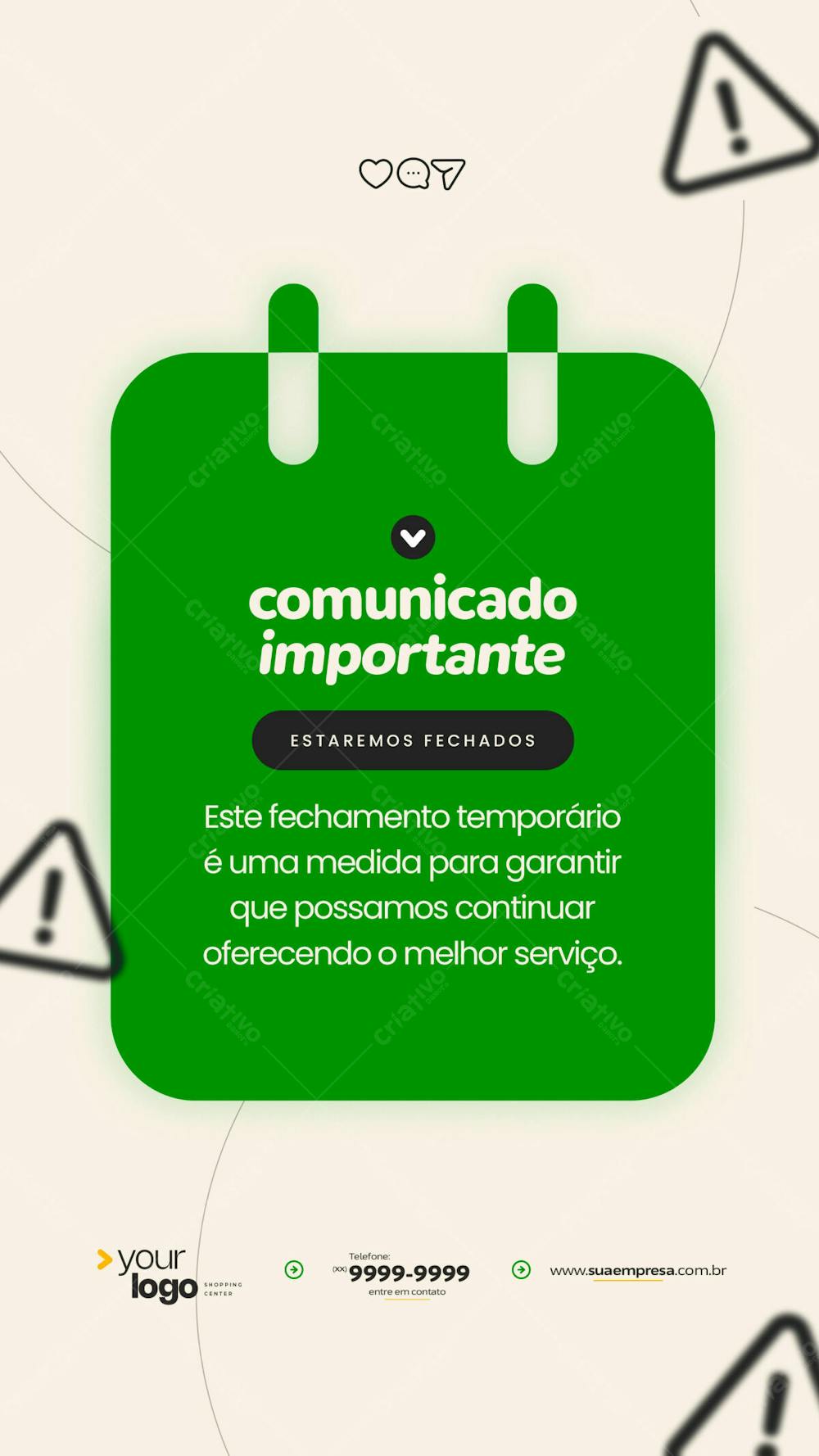 Nossa Loja Estará Fechada, Verifique Nosso Comunicado Importante