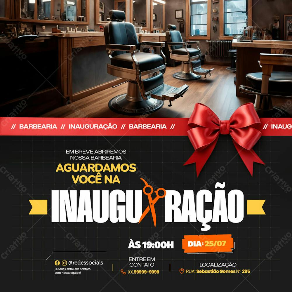 Inauguração, Em Breve Iremos Inaugurar Nossa Barbearia