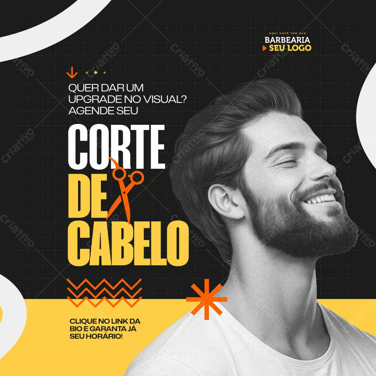 Flyer para Barbearia PSD Editável