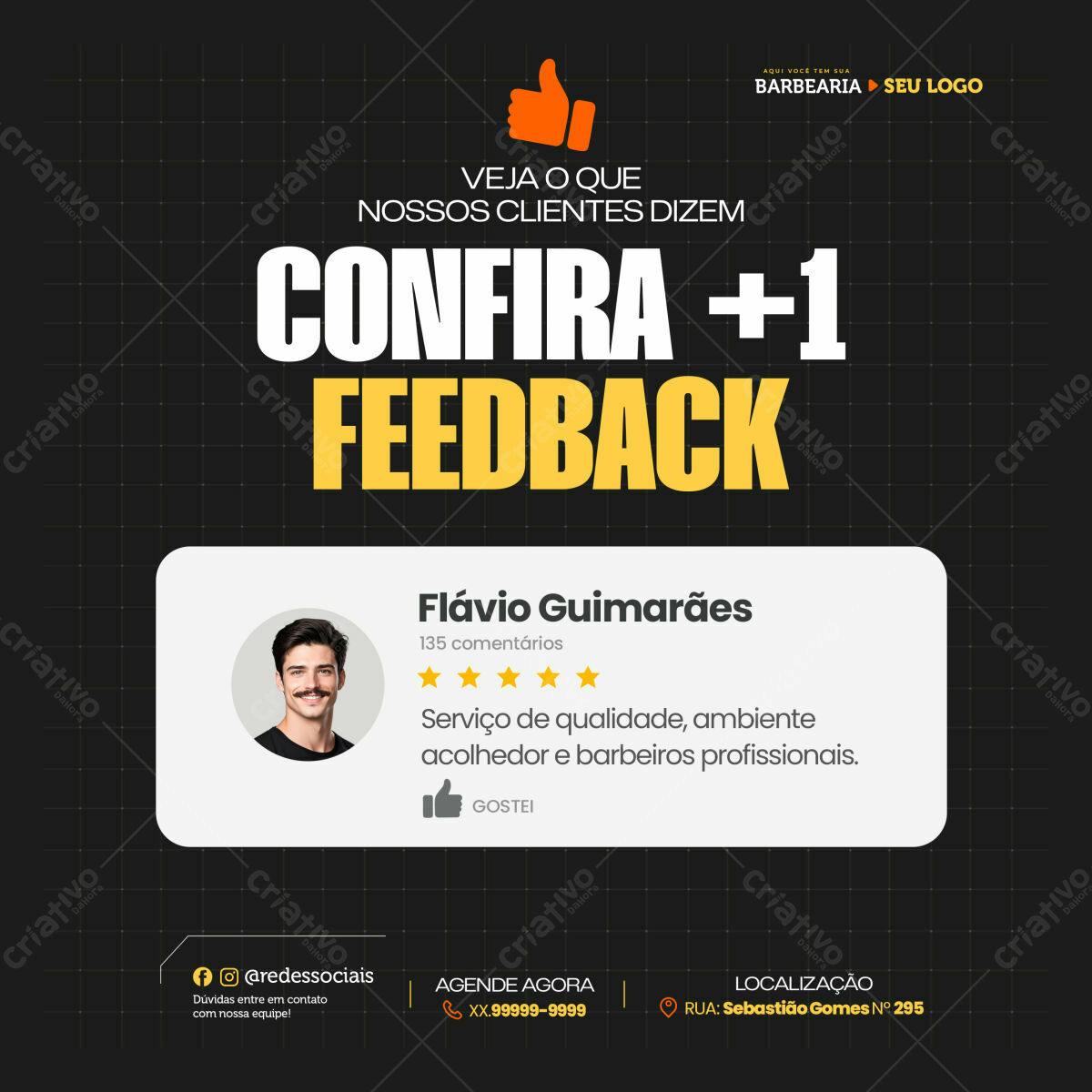 Postagem para Barbearia PSD Editável
