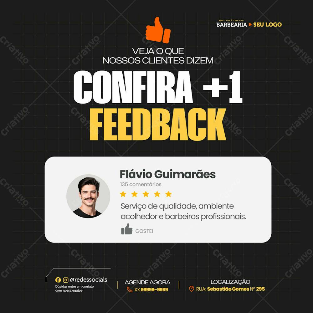 Veja Mais Uma Avaliação De Cliente, Veja O Feedback Da Nossa Barbearia